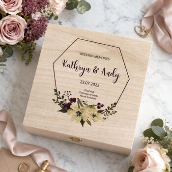 Personalised Wedding Memories Keepsake Box, 2 of 6