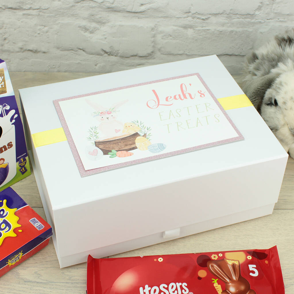 Personalised Easter Bunny Surprise Treat Box By Dreams To Reality