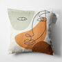 Cushion Cover With Abstract Face Art Design, thumbnail 5 of 9