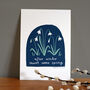 January Birth Month Winter Snowdrops Floral Art Print, thumbnail 2 of 7