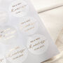 Personalised Surname Modern Foiled Wedding Stickers, thumbnail 5 of 5