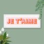 Framed Je T'aime Typography Print, thumbnail 7 of 10