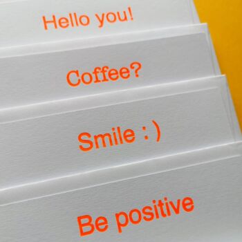 Be Positive Letterpress Notecard, 4 of 4