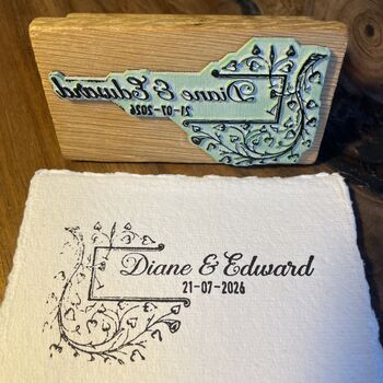 Ivy Border Wedding Favour Stamp, 2 of 5