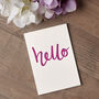 Hello Small Letterpress Card, thumbnail 1 of 3