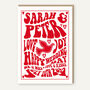 Frameable Keepsake Wedding Gig Style Card To Personalise, Large, thumbnail 1 of 5