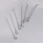 G Decor Set Of Six Mottled Silver Glass Long Droplets, thumbnail 2 of 4
