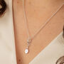 Sterling Silver Padel Racket Charm Necklace, thumbnail 1 of 6