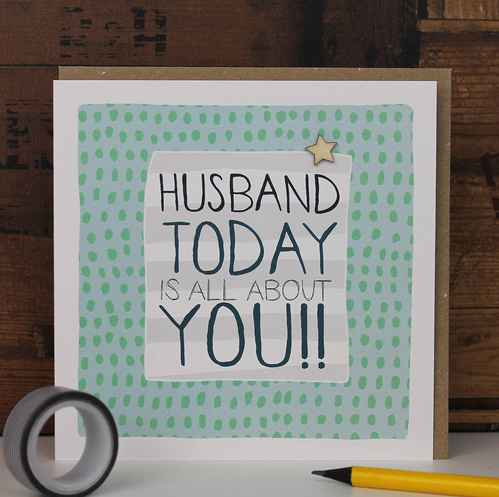 happy birthday husband greetings card by molly mae