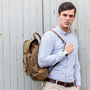 Leather And Canvas Large Backpack, thumbnail 1 of 11