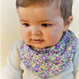 Baby Gift Liberty Bib Betsy Lilac And Hairband Option, thumbnail 5 of 8