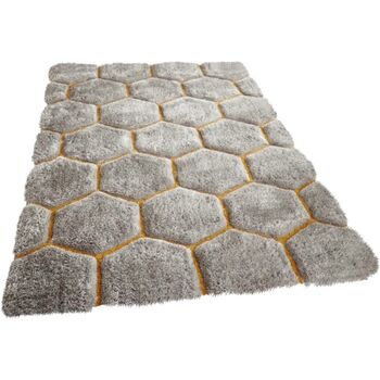 Noble House Area Rug Hand Tufted Rectangle Grey, 3 of 5