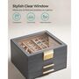 Three Layer Jewellery Organiser Box Case With Drawers, thumbnail 9 of 12