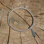 Feather Sterling Silver Ball Bead Bracelet, thumbnail 1 of 4