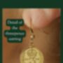 Handmade 24k Gold Plated Coin Earrings With Ear Wire, thumbnail 5 of 10