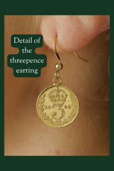 Handmade 24k Gold Plated Coin Earrings With Ear Wire, 5 of 10