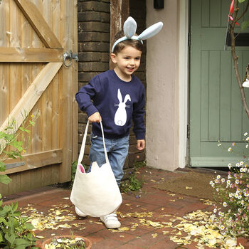 Easter Children's Bunny Rabbit Sweatshirt Jumper, 4 of 7