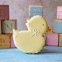 Personalised Hand Iced Baby Duck Letterbox Biscuits, thumbnail 1 of 6