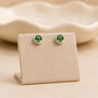 Sterling Silver August Birthstone Stud Earrings, thumbnail 5 of 5