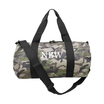 Personalised Camo Duffle Bag, 9 of 10