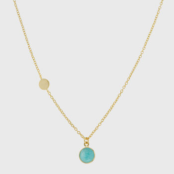 Salina Amazonite And Gold Plated Necklace, 3 of 4