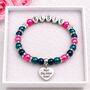 Personalised Big Sister Gift Bracelet. Name Kids Bracelet, thumbnail 1 of 12