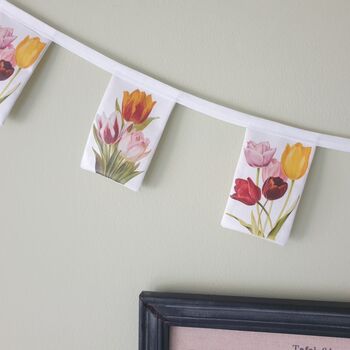 Tulip Flower Fabric Bunting Gift For Garden Lovers, 5 of 5