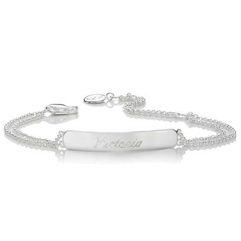 Personalised Girl's Sterling Silver Identity Bracelet, 3 of 8