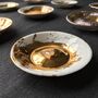 Trinket Dish With Gold Splash, Porcelain Ring Dish, thumbnail 1 of 7