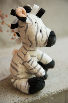 Baby Zebra Rattle Soft Toy, 6 of 6