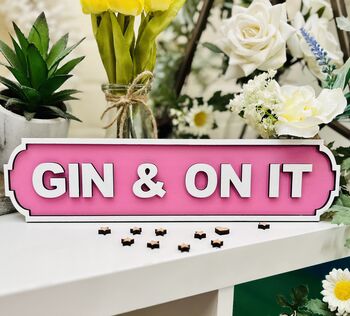 Pink Gin Roadsign 50th Birthday Gift For Her 40th 60th, 5 of 5