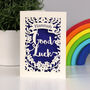 Personalised Papercut Floral Good Luck Card, thumbnail 8 of 10