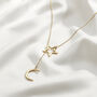 Personalised Moon And Star Lariat Necklace, thumbnail 10 of 12