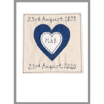 Personalised Sapphire Wedding Anniversary Card, 10 of 12