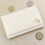 Personalised Gold Name Leather Cream Purse, thumbnail 1 of 4