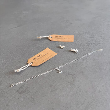 Anchor Charm Sterling Silver Bracelet, 6 of 12