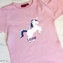 Child's Personalised Unicorn T Shirt, thumbnail 1 of 8
