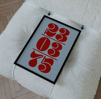 Custom Date Print | Personalised Poster | Gift | Wedding | Anniversary | Couples | Trendy | Gallery Wall, 5 of 10