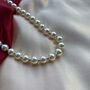 Large Ivory Lightweight Round Pearl Statement Choker Necklace, thumbnail 2 of 5
