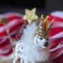 Christmas Snow Leopard Cake Topper Personalised, thumbnail 3 of 6