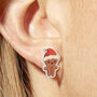 Festive Gingerbread Man Resin Christmas Earrings, thumbnail 2 of 6