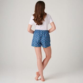 Women's 'Marrakesh' Paisley Cotton Sleep Shorts, 3 of 4