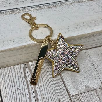 Sparkly Heart And Star Keyring, 4 of 9