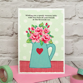 'Roses' Personalised Get Well Soon Card, 2 of 4