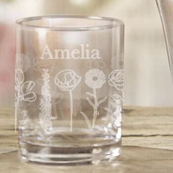 Personalised Floral Decanter And Tumbler Gift Set, 4 of 7