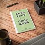 'Good Food Good Mood' Personalised Food Journal Sage Green, thumbnail 2 of 8