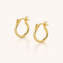 Classic Hoop Earrings 18ct Gold Plated Sterling Silver, thumbnail 2 of 6