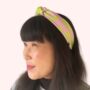 Eco Sparkle Love Lime Knot Headband, thumbnail 3 of 6