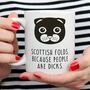 Funny Scottish Fold Cat Mug, thumbnail 1 of 4