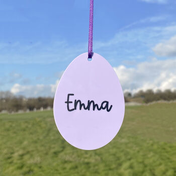 Personalised Acrylic Easter Egg Hanging Decoration, 2 of 3